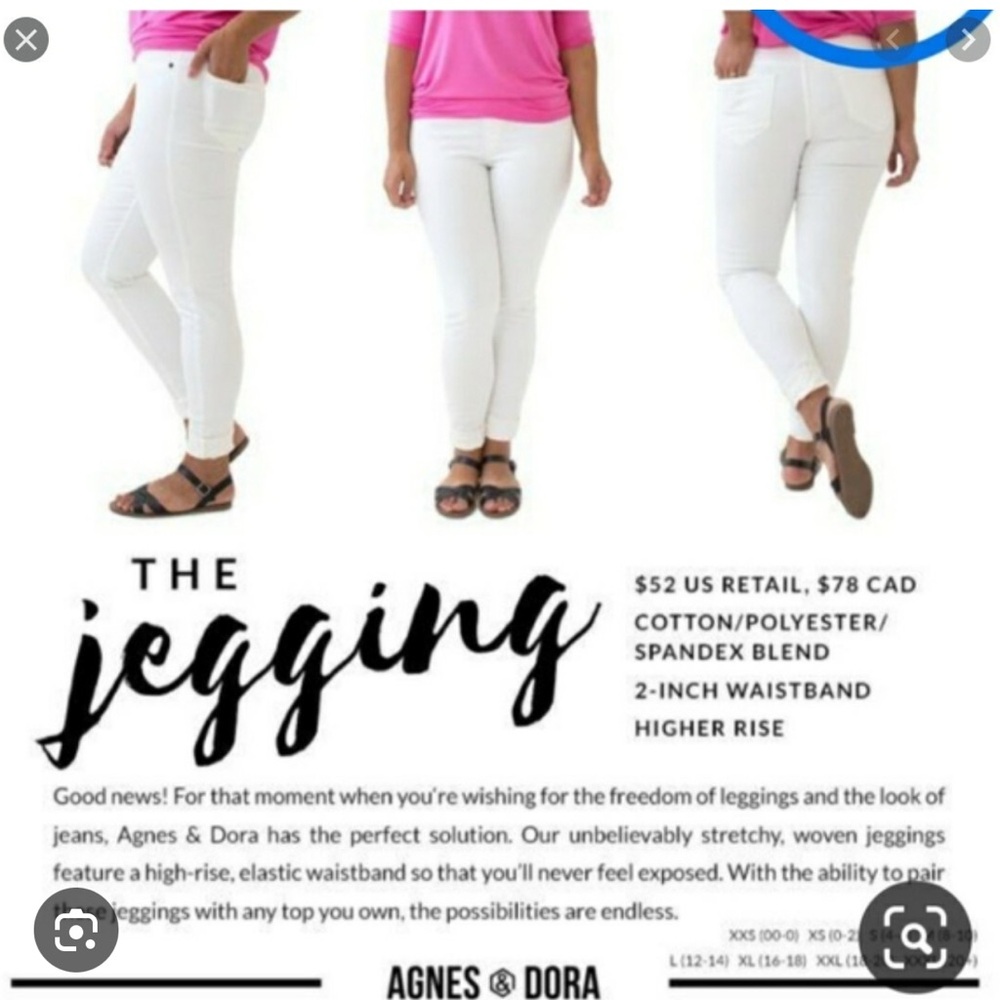 AGNES & DORA- White Denim knit Jegging! NWT - XL- SFH